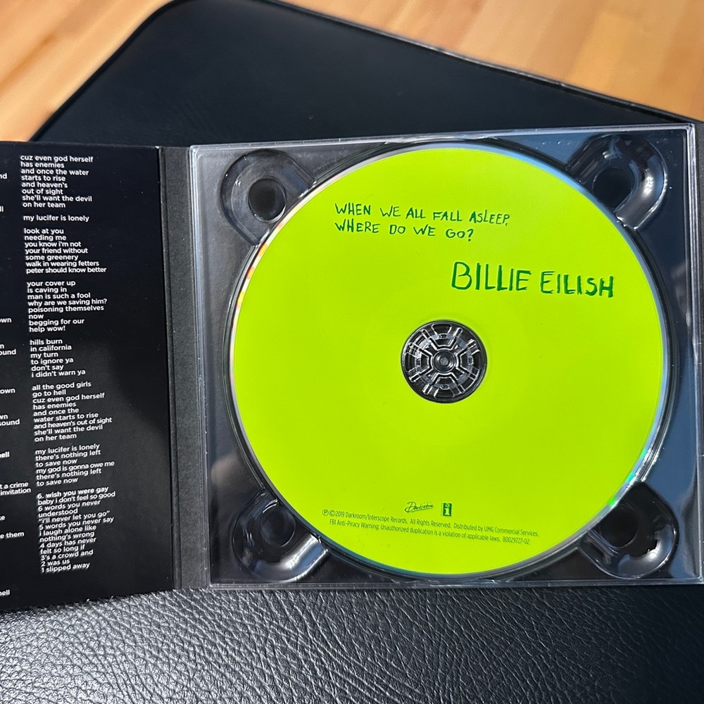 Billie Eilish - When we all fall asleep where do we go Album CD